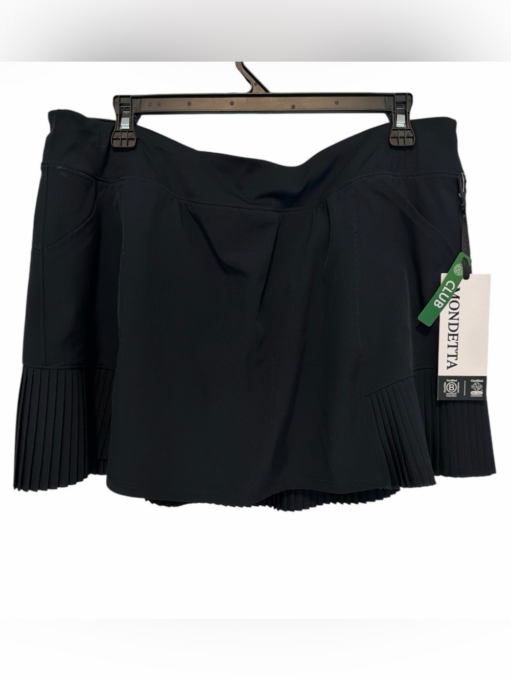 Mondetta Black Pleated Hem Athletic Skort